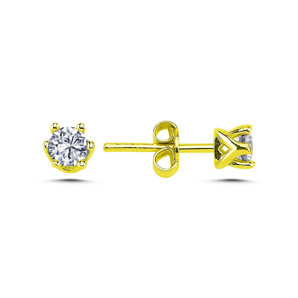 0.40 ct Pırlanta Tektaş Küpe